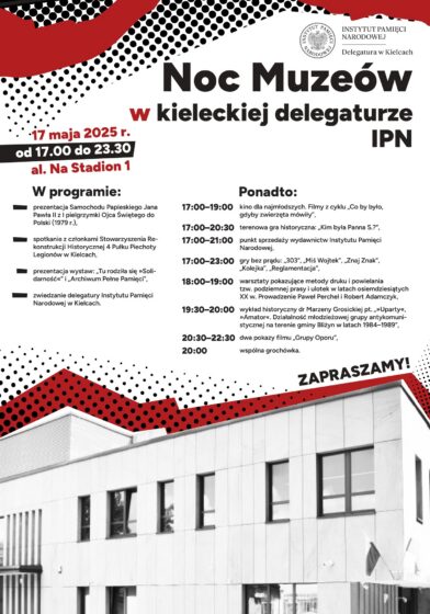 Noc muzeów w kieleckiej delegaturze IPN