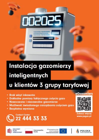 Instalacja gazomierzy inteligentnych u klientów 3 grupy taryfowej