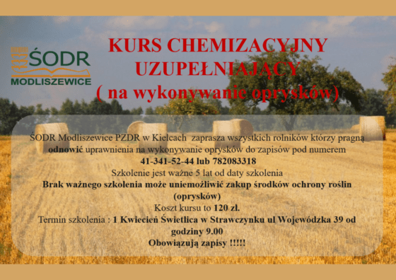 Kurs chemizacyjny dla rolników