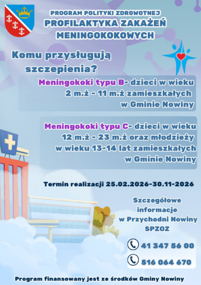 Program profilaktyki zdrowotnej “Profilaktyka zakażeń meningokokowych”