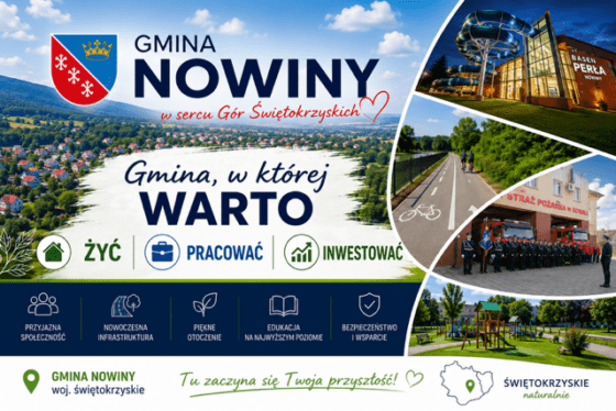 Zapraszamy do obejrzenia filmu promującego Gminę Nowiny przygotowanego przez TVP 3 Kielce, wspólnie z Gminnym Ośrodkiem Kultury w Nowinach.