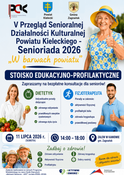 V Przegląd Senioralny Działalności Kulturalnej Powiatu Kieleckiego – Senioriada 2026 „W barwach powiatu”