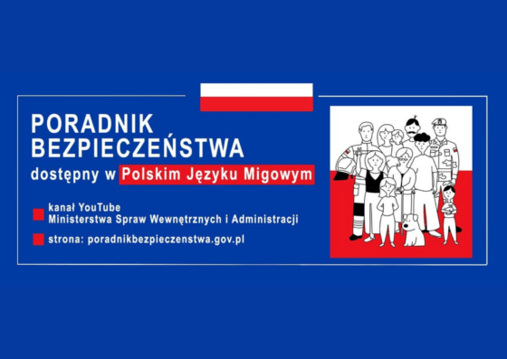 Informacja o przetłumaczeniu „Poradnika bezpieczeństwa” na Polski Język  Migowy