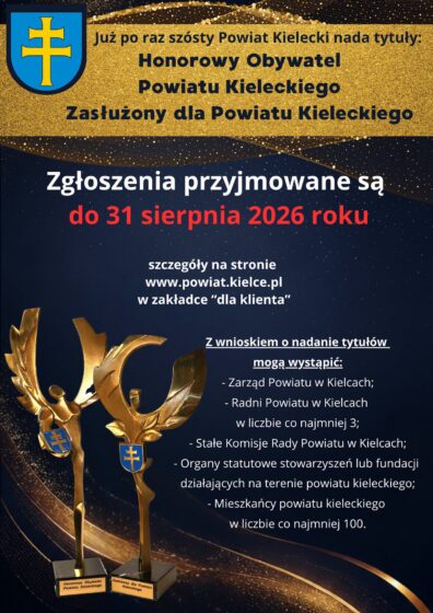 Honorowy Obywatel Powiatu Kieleckiego / Zasłużony dla Powiatu Kieleckiego