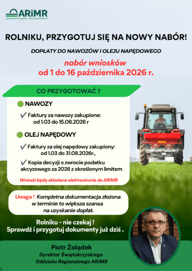 Rolniku! Przygotuj się na nowy nabór
