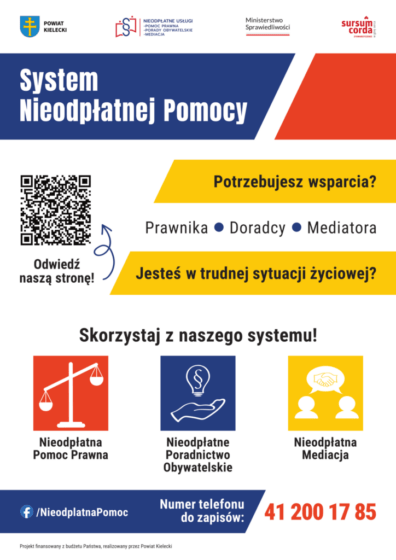 Nieodpłatna pomoc prawna, poradnictwo obywatelskie, mediacja oraz edukacja prawna w 2026 r.