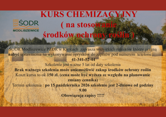 Kurs chemizacyjny dla rolników