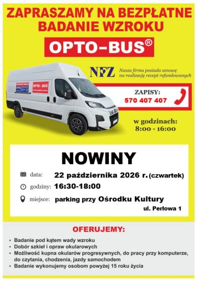 OPTO-BUS Bezpłatne badanie wzroku