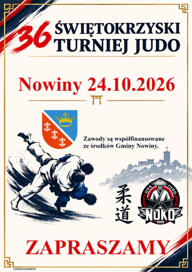 36 ŚWIĘTOKRZYSKI TURNIEJ JUDO – NOWINY 24.10.2026
