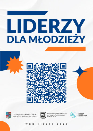 19 października 15.00 w sali teatralnej WDK odbędzie się spotkanie promocyjno-informacyjne na temat programu Liderzy dla młodzieży