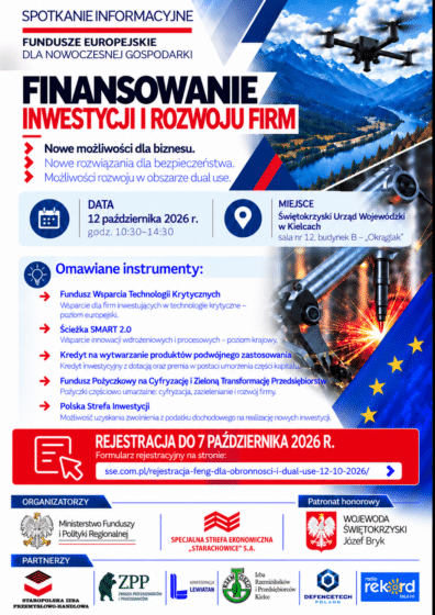 Fundusze Europejskie dla przedsiębiorców