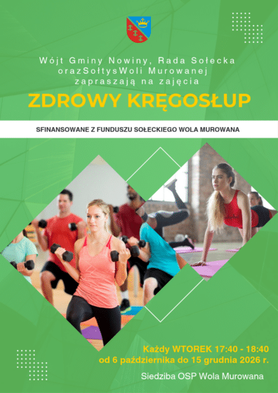 Ruszają zajęcia “Zdrowy kręgosłup”